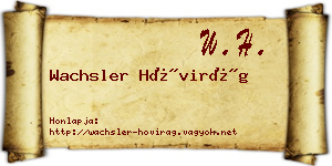 Wachsler Hóvirág névjegykártya